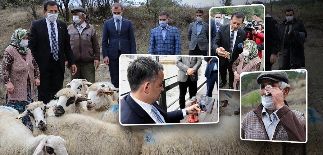 Bakan Pakdemirli Koyunları Kurt Saldırısında Telef Olan Aileyi Sevindirdi